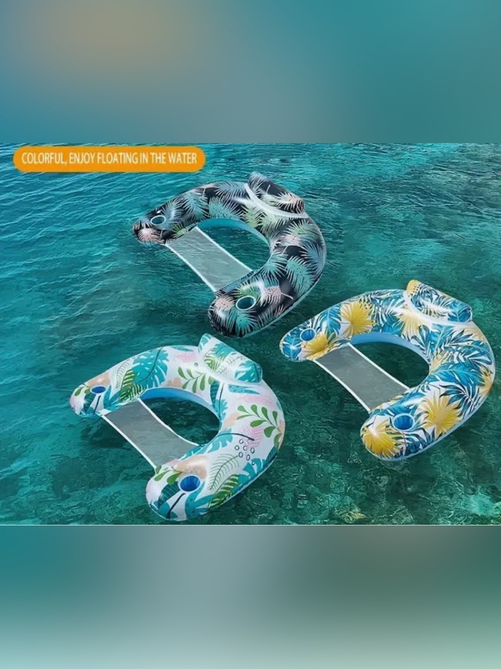 5 Inflatable Pool Floaties + 2 waterproof phone pouches